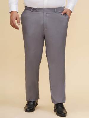 JOHN PRIDE Regular Fit Men Grey Trousers