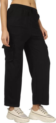 METRONAUT Regular Fit Women Black Trousers