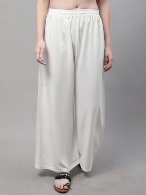 VALLES365 by S.c. Flared Men Cream Trousers