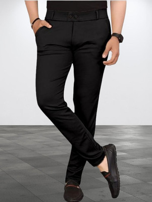METRONAUT Regular Fit Men Black Trousers