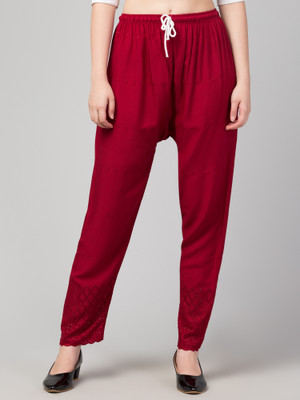 HouseOfCommon Regular Fit Women Maroon Trousers