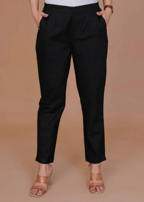 MIRHANIKA Regular Fit Women Black Trousers
