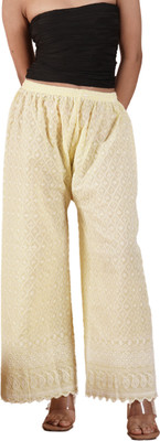 KRISHNALENTERPRISES01 Regular Fit Women Yellow Trousers