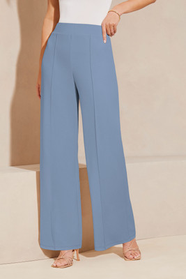 SILVERFLY Regular Fit Women Light Blue Trousers