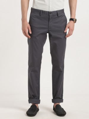 INDIAN TERRAIN Slim Fit Men Grey Trousers