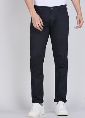 INTEGRITI Slim Fit Men Dark Blue Trousers