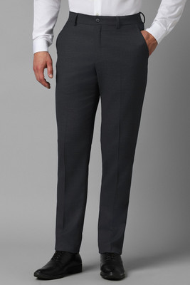 LOUIS PHILIPPE Slim Fit Men Grey Trousers