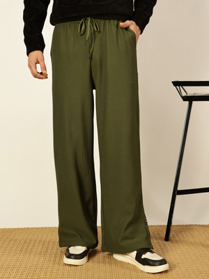 THOMAS SCOTT Loose Fit Men Green Trousers