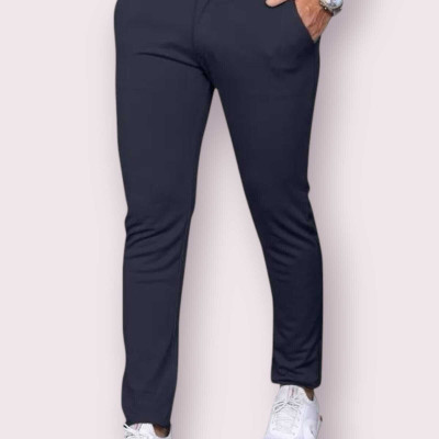 ISUEL FAB Slim Fit Men Light Blue Trousers