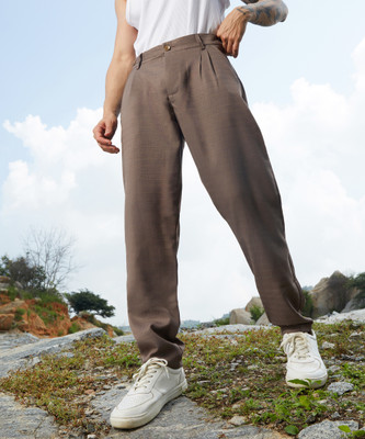 CAMPUS SUTRA Regular Fit Men Brown Trousers