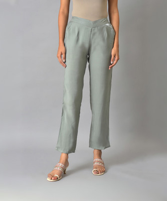 ELLEVEN Regular Fit Women Grey Trousers