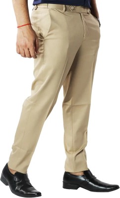 Muffynn Regular Fit Men Beige Trousers