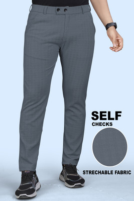 INDICLUB Regular Fit Men Grey Trousers