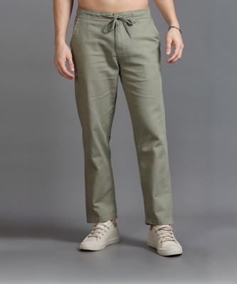 CAZZBA Relaxed Men Light Green Trousers