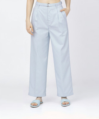 Tokyo Talkies Flared Women Blue Trousers
