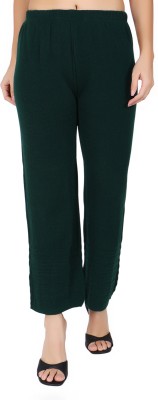 Kanna Fabric Loose Fit Women Dark Green Trousers