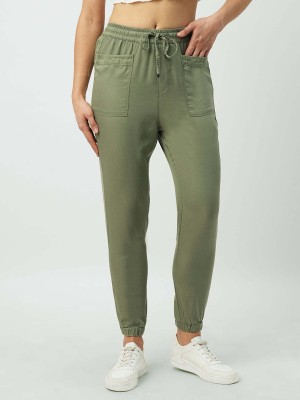 Kraus Jeans Comfort Fit Women Light Green Trousers