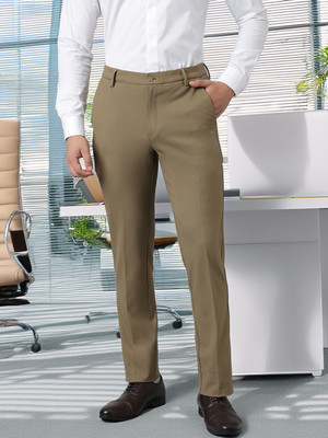 SUBTRACT Slim Fit Men Khaki Trousers
