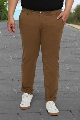 Urbano Plus Regular Fit Men Brown Trousers