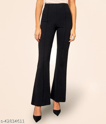 Absorbing Regular Fit Women Black Trousers