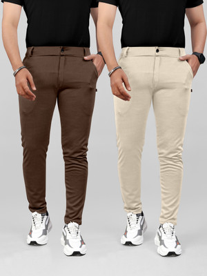 METRONAUT Regular Fit Men Brown, Khaki Trousers