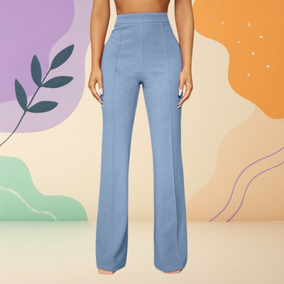 nitafashion Comfort Fit, Regular Fit Women Light Blue Trousers