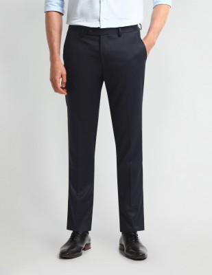 ARROW Regular Fit Men Blue Trousers