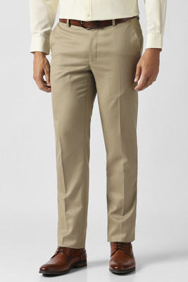 VAN HEUSEN Slim Fit Men Khaki Trousers
