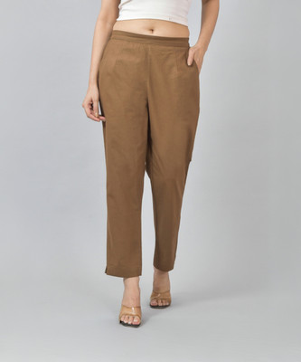 QuaClo Regular Fit Women Brown Trousers