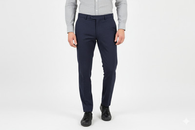PETER ENGLAND Regular Fit Men Grey Trousers
