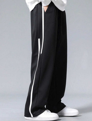 youngcash Loose Fit Men Black Trousers
