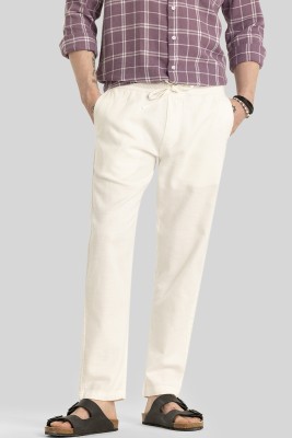 Snitch Slim Fit Men White Trousers