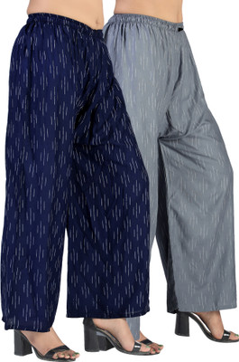 4K FASHION Relaxed Women Blue, Grey Trousers