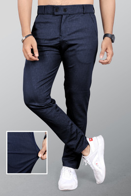 INDICLUB Relaxed Men Dark Blue Trousers
