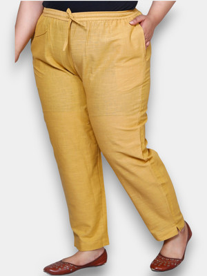 AAVONI Regular Fit Women Beige Trousers