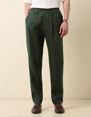 U.S. POLO ASSN. Straight Fit Men Green Trousers