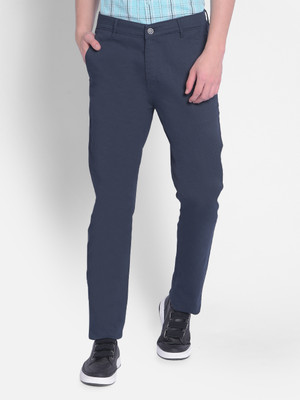 CRIMSOUNE CLUB Slim Fit Men Light Blue Trousers