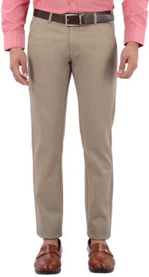FOXPLAY Regular Fit Men Khaki Trousers