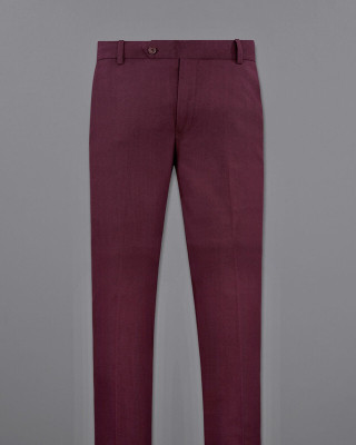 french crown Regular Fit Men Maroon Trousers