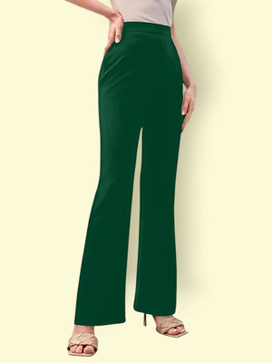 HouseOfCommon Regular Fit Women Green Trousers