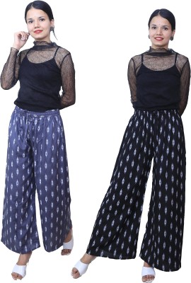 Anku Fashion Flared Women Grey, Black Trousers