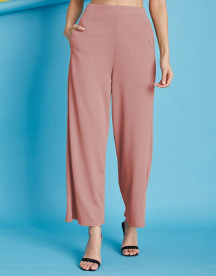 Moda Rapido Relaxed Women Pink Trousers