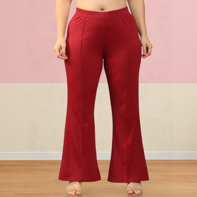 Anitafashion Loose Fit Women Maroon Trousers
