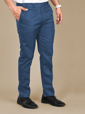MANCREW Regular Fit Men Blue Trousers