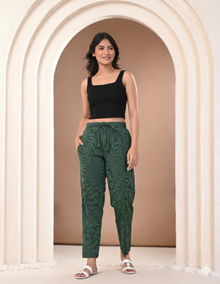 Kannahi Regular Fit Women Dark Green Trousers