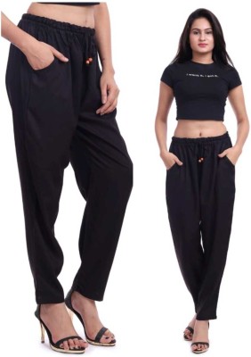 Lee Moda Regular Fit Women Black Trousers