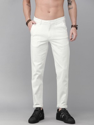 Roadster Regular Fit Men White Trousers