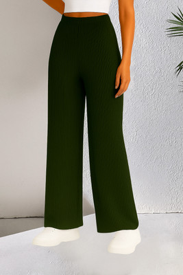 Roadster Comfort Fit Women Dark Green Trousers