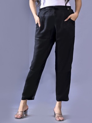 QuaClo Regular Fit Women Black Trousers