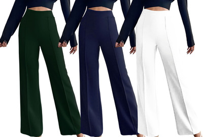 Kintu Parantu Regular Fit Women Green, Blue, White Trousers